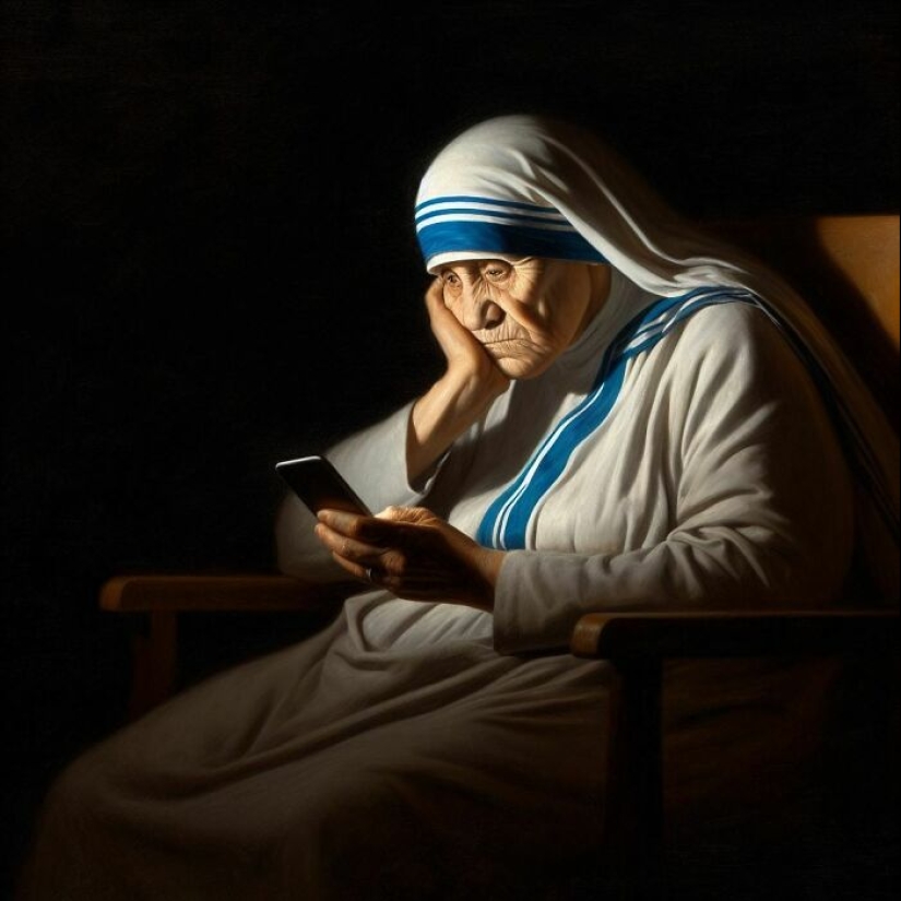 I Created Images Of The Most Influential People In History, Staring Blankly At Smartphones