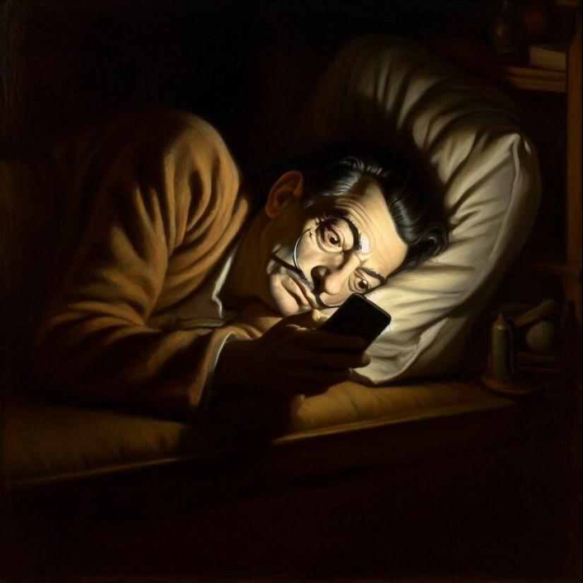 I Created Images Of The Most Influential People In History, Staring Blankly At Smartphones