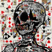 I Make Unique Collage Paintings By Using Only Playing Cards And Black Paint (18 Pics)