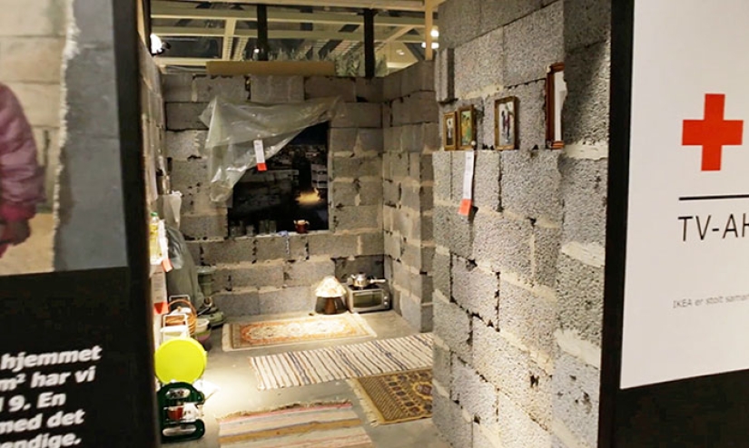 IKEA reproduced the Syrian home as part of a social campaign IKEA reproduced the Syrian home as part of a social campaign