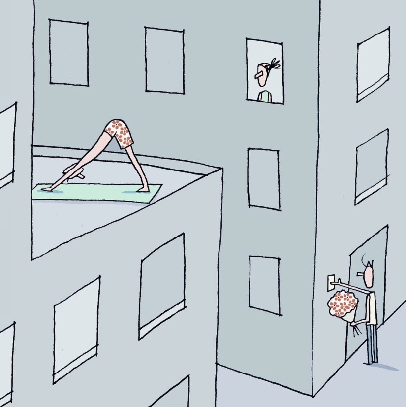 Ilustraciones minimalistas de un artista de Israel, donde los detalles simples esconden un significado profundo Ilustraciones minimalistas de un artista de Israel, donde los detalles simples esconden un significado profundo