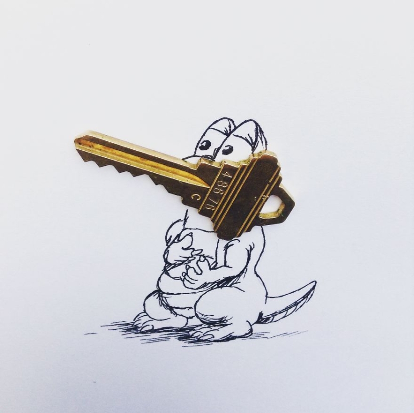 Ilustraciones súper divertidas con objetos comunes