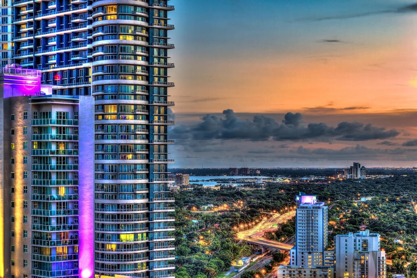Impresionantes cielos sobre Miami