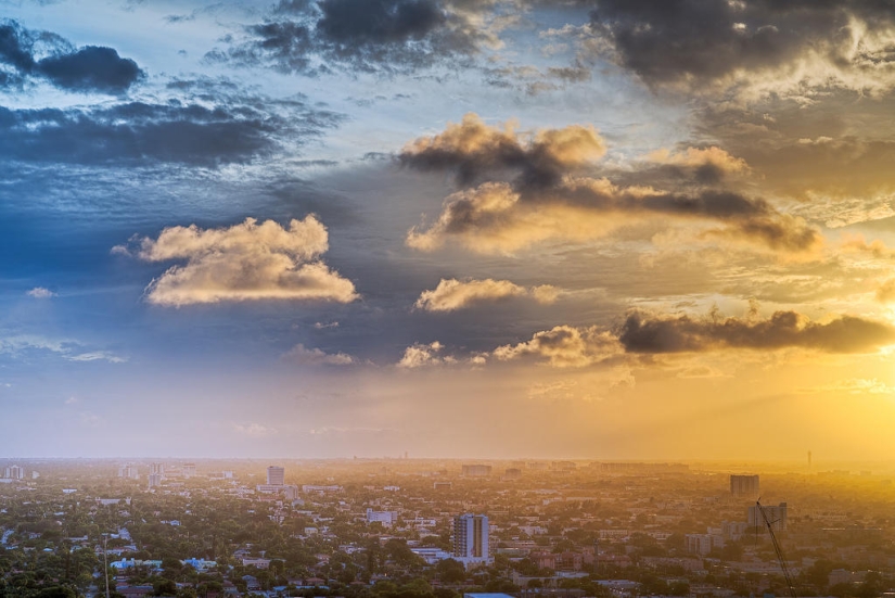 Impresionantes cielos sobre Miami
