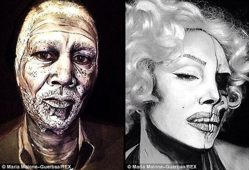 Impresionantes transformaciones con maquillaje de la talentosa maquilladora Maria Malone