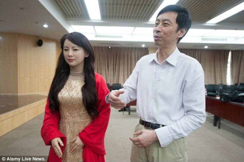 In China, they made a submissive female robot