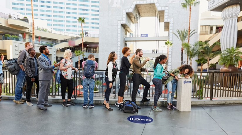In Los Angeles, tequila poured from drinking fountains In Los Angeles, tequila poured from drinking fountains