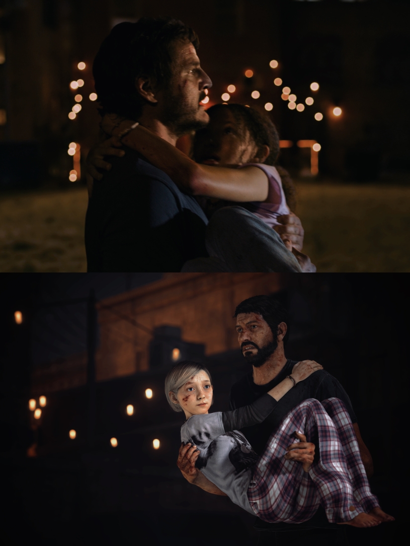 In one-to-one places: Comparison of scenes from the game and the TV series The Last of Us