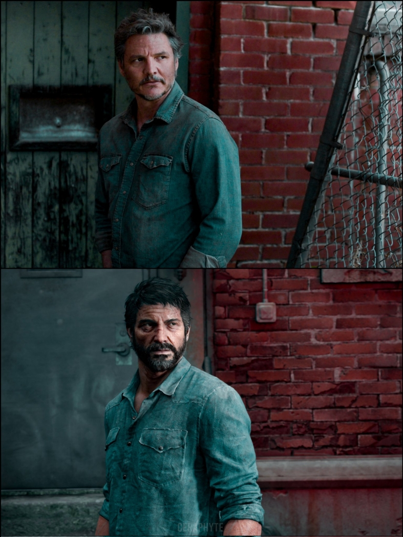 In one-to-one places: Comparison of scenes from the game and the TV series The Last of Us