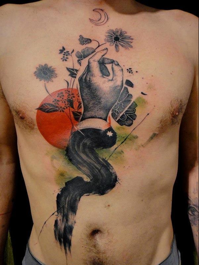 Increíble tatuaje estilo Photoshop