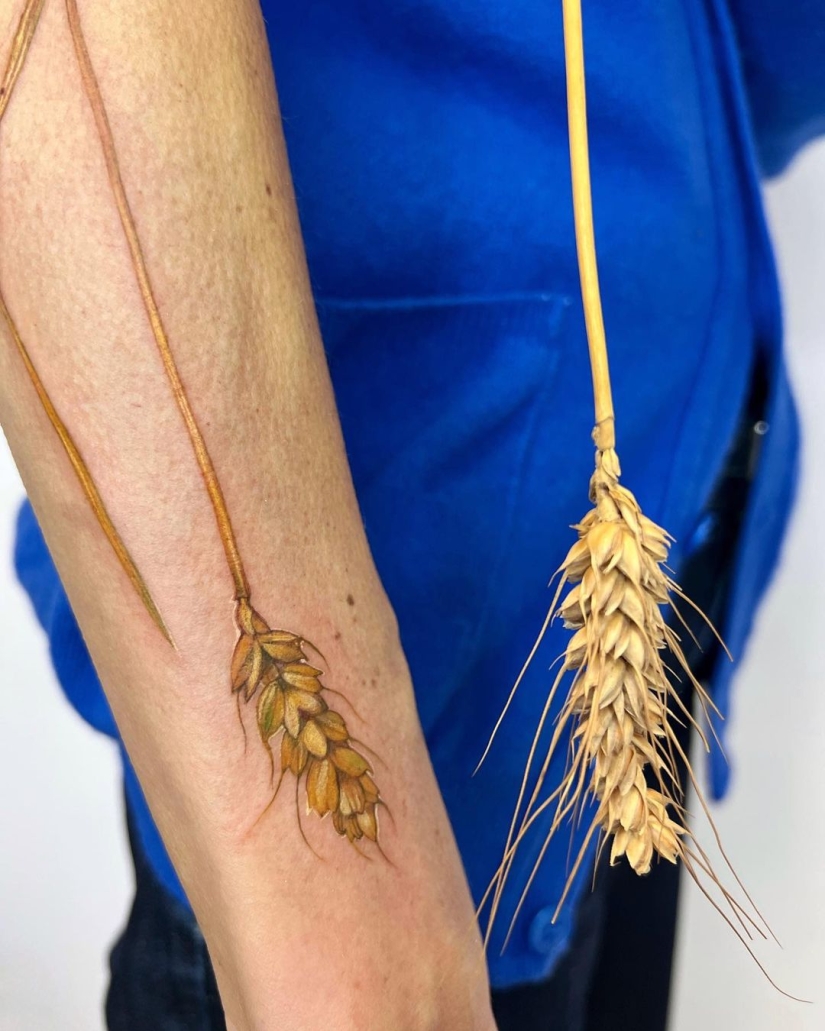 Incredible tattoos that cannot be distinguished from living plants