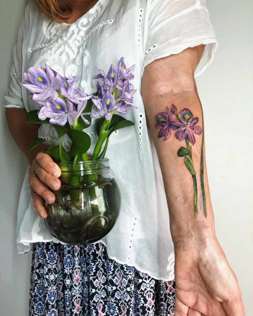 Incredible tattoos that cannot be distinguished from living plants