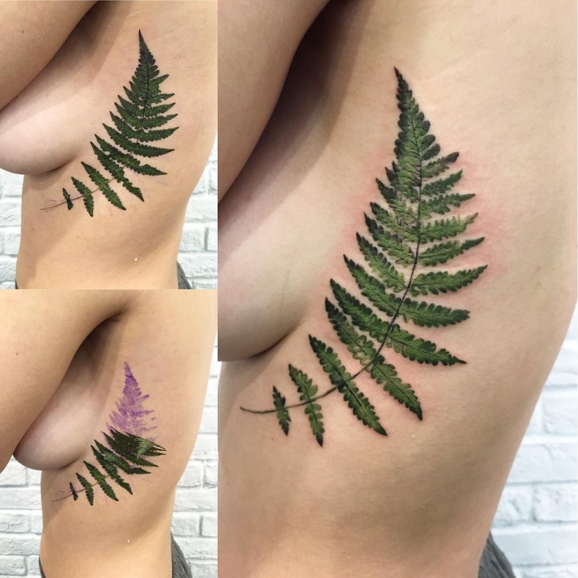 Incredible tattoos that cannot be distinguished from living plants
