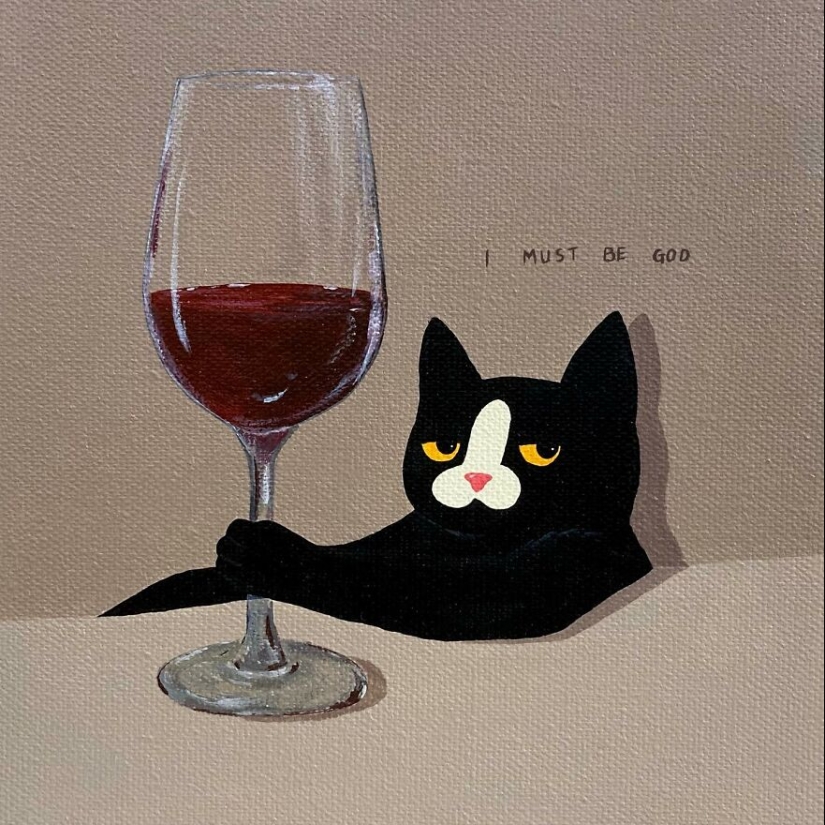Inspirándose en su gato negro con un toque de actitud atrevida, este artista creó 10 ilustraciones humorísticas