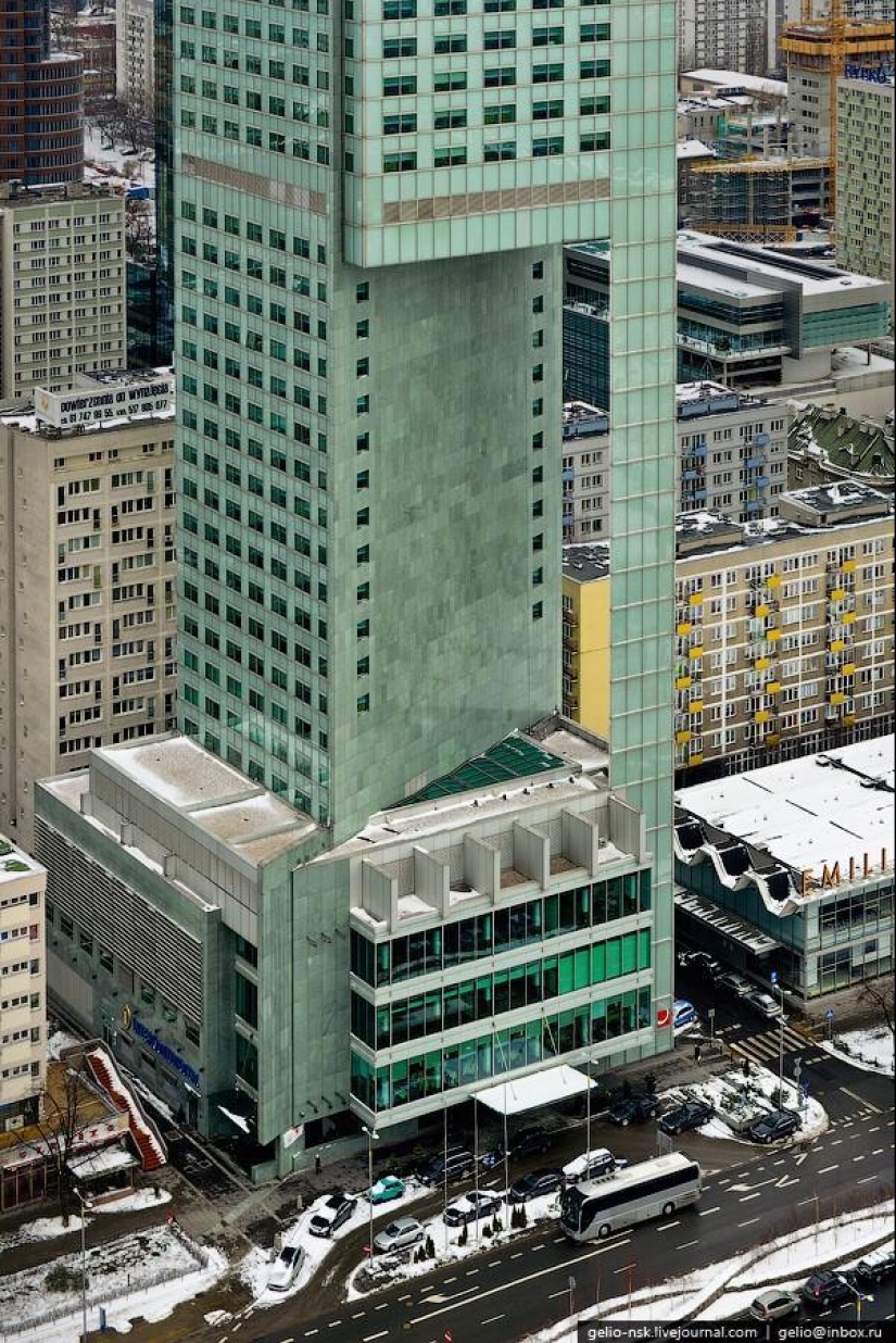 Invierno Varsovia desde arriba