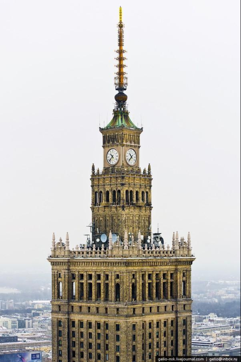 Invierno Varsovia desde arriba