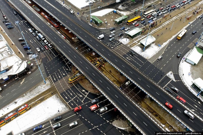 Invierno Varsovia desde arriba