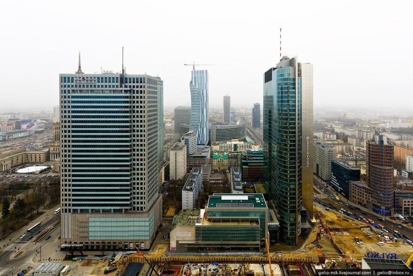 Invierno Varsovia desde arriba