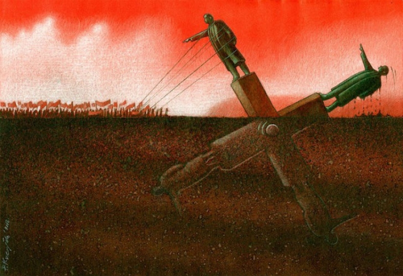 It seems our world has gone crazy: 22 caustic cartoons by Pavel Kuchinsky