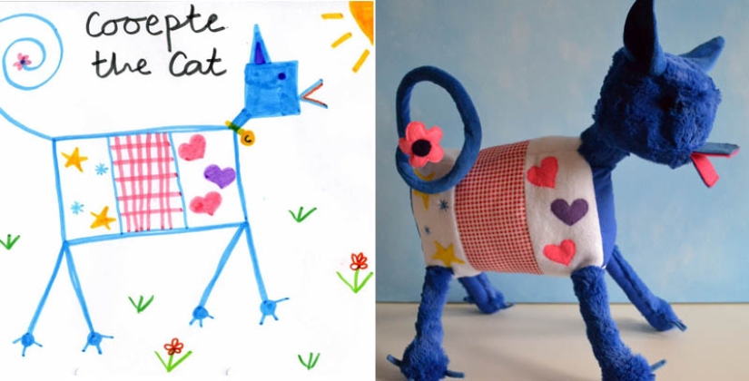 Juguetes creados a partir de dibujos de niños. Juguetes creados a partir de dibujos de niños.