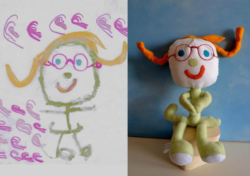 Juguetes creados a partir de dibujos de niños. Juguetes creados a partir de dibujos de niños.