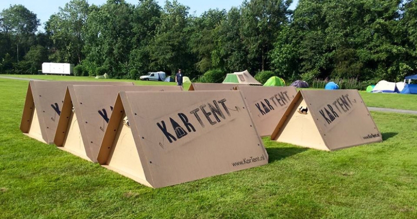 KarTent - carpas de cartón para festivales de música KarTent - carpas de cartón para festivales de música