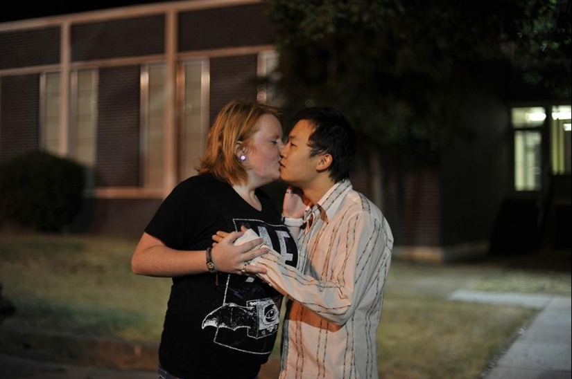 Kisses from friends and strangers