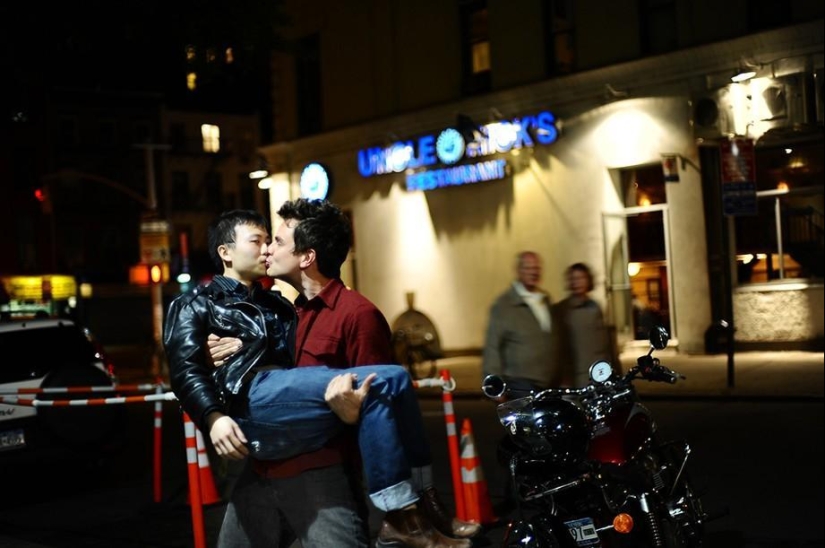Kisses from friends and strangers