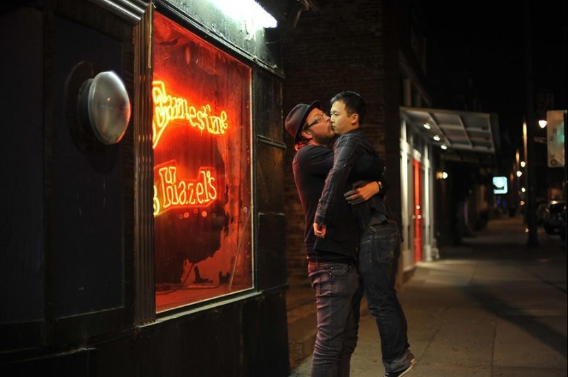 Kisses from friends and strangers