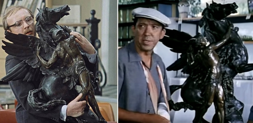 La estrella de cuatro patas de "Mosfilm": un caballo de bronce, que se filmó al menos con la misma frecuencia que Mironov