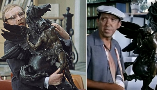 La estrella de cuatro patas de "Mosfilm": un caballo de bronce, que se filmó al menos con la misma frecuencia que Mironov