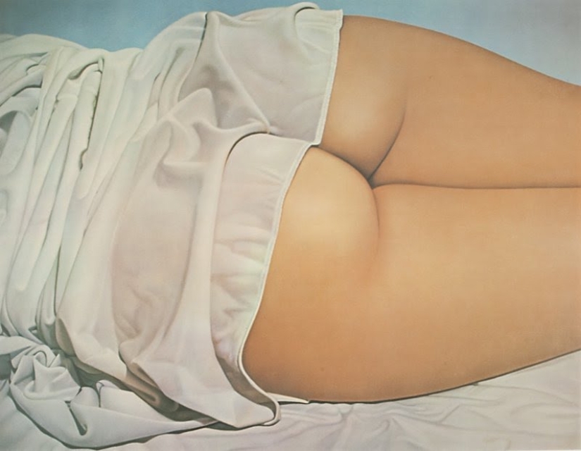 La sexualidad de los muslos femeninos en ropa interior del artista estadounidense John Kaser