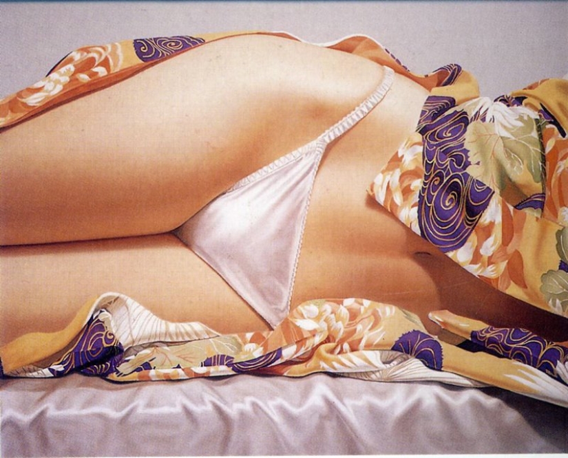 La sexualidad de los muslos femeninos en ropa interior del artista estadounidense John Kaser