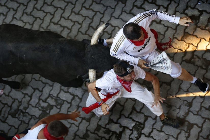 Las imágenes más emotivas de las fiestas españolas San Fermín 2013