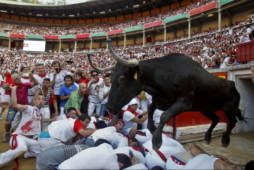Las imágenes más emotivas de las fiestas españolas San Fermín 2013