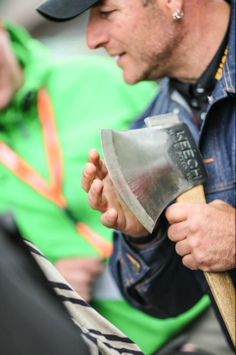 Las tomas más emotivas de la competencia de leñadores