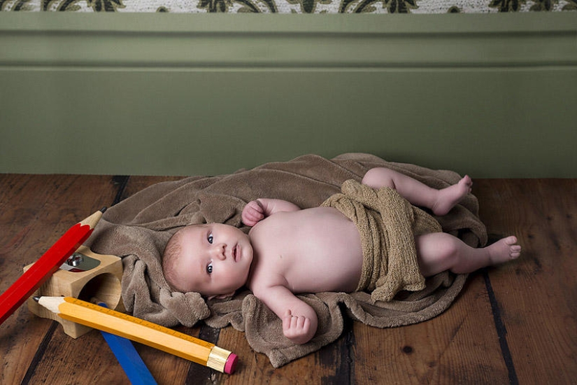 Lindos bebés en un fabuloso proyecto fotográfico.