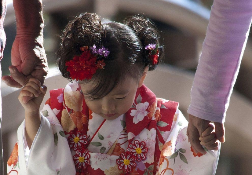 Los niños más encantadores en las vacaciones infantiles en Japón