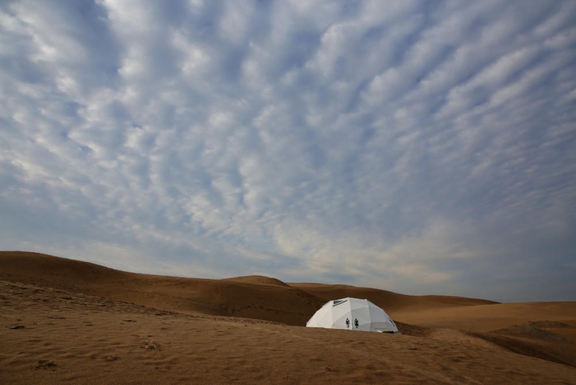 Loto en el desierto de Xiangshawan