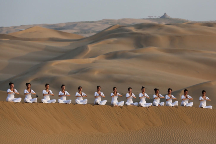 Loto en el desierto de Xiangshawan