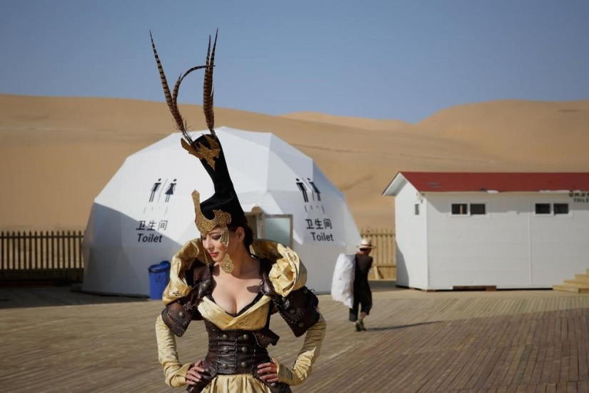 Lotus in the Xiangshawan Desert