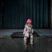 Macaques in masks - an eerie sight