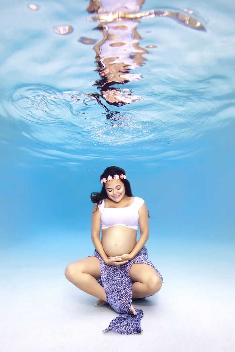 Madres submarinas: fotos encantadoras del maestro estadounidense.