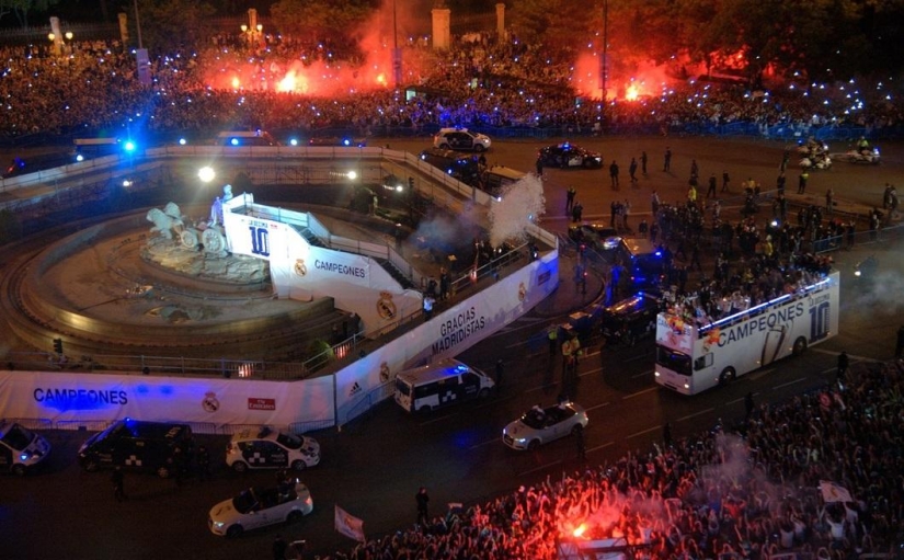 Madrid celebrates Real Madrid victory