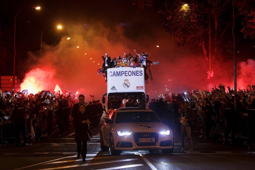 Madrid celebrates Real Madrid victory