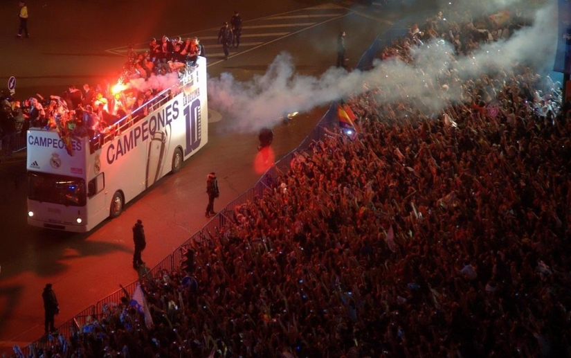 Madrid celebrates Real Madrid victory