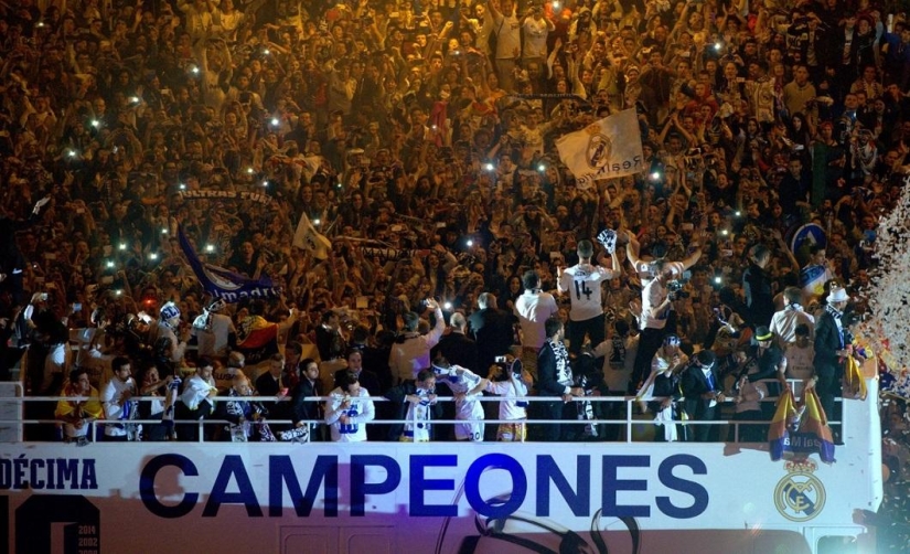 Madrid celebrates Real Madrid victory