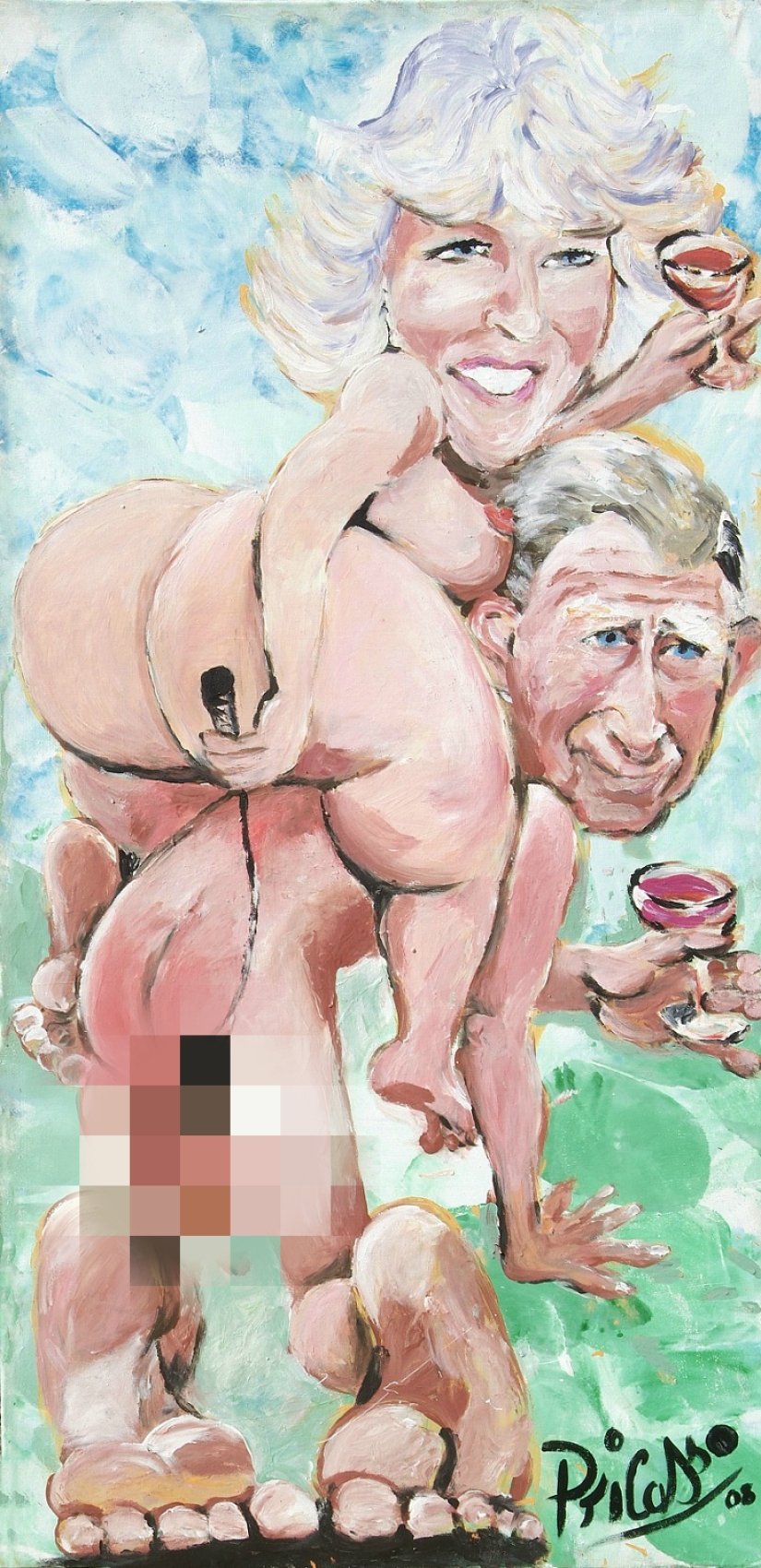 Man painting with his penis Man painting with his penis