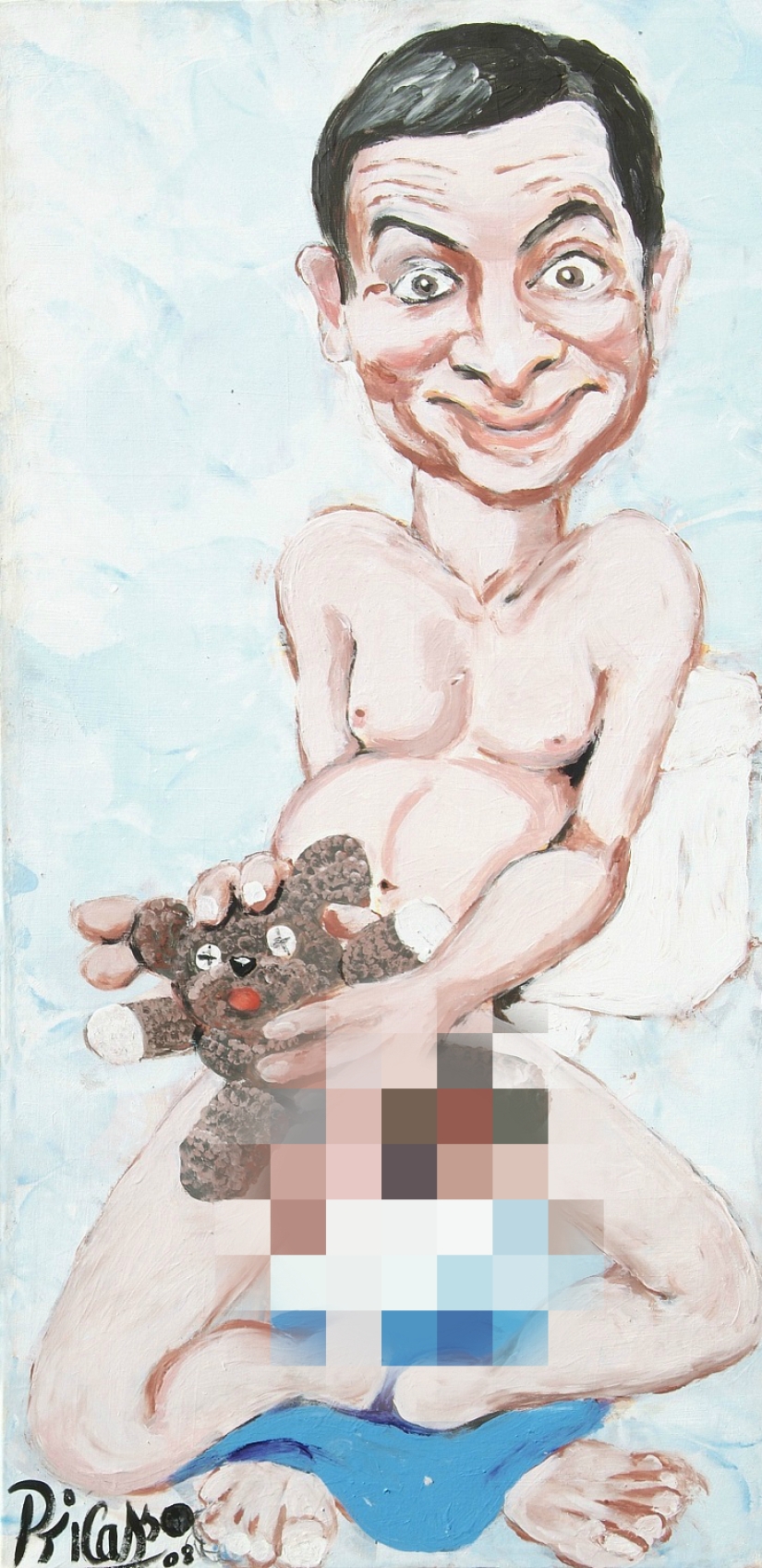 Man painting with his penis Man painting with his penis