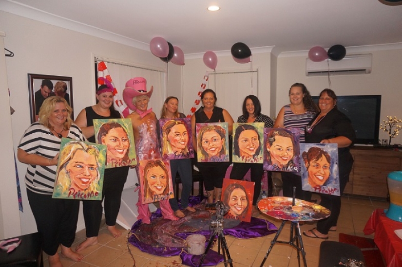 Man painting with his penis Man painting with his penis